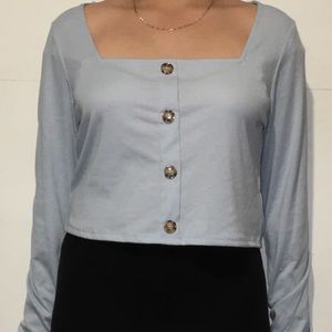Baby blue crop top